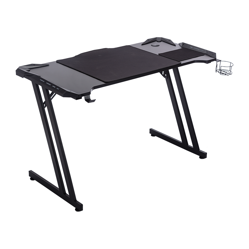 RGB Oyun Işıklı Çift Z-Frame Pc Masası Ergonomik Ev ve Ofis Oyun Masası